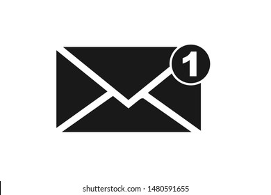 One new message vector icon, new sms vector icon