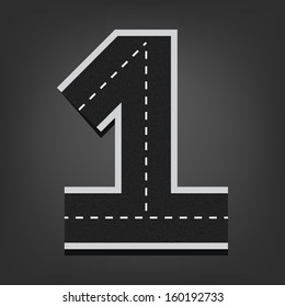 One number. Road font
