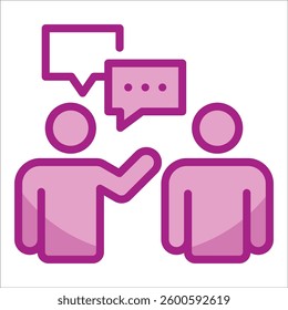 One On One Coaching Icon Element For Design