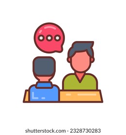 Un icono en Un mentor en el vector. Ilustración