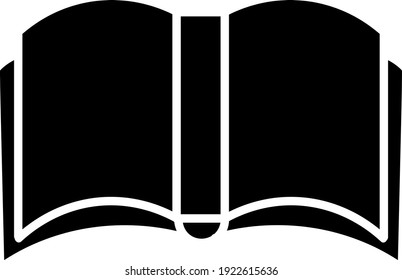 One open book, illustration, vector on white background.