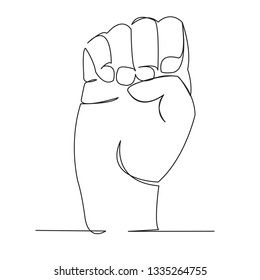 one open single drawn line art doodle hand, deaf, sign, finger, language, gesture. Isolated hand-drawn outline image on background. the letter E