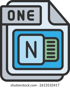 ONE Outline Filled Style Icon