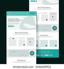 Diseño de Vector de Plantilla de marketing de una página