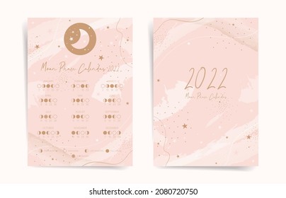 Tarjeta calendario lunar del