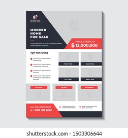 One Page Real Estate Flyer Template For Selling Home Property