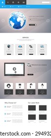 One Page Vector Corporate Website Template Desgin