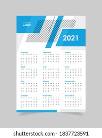 One Page Wall Calendar design templte