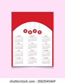 One Page Wall Calendar Design 2021.Wall Calendar Design 2021, Set Wall Calendar template design. Week Starts on Saturday. 2021 new year calendar in minimal.