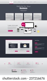 One page website design template. All in one set for website design that includes one page website template.