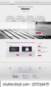 One Page Website Design Template. All In One Set For Website Design That Includes One Page Website Template.