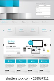 One page website design template. All in one set for website design that includes one page website template. 