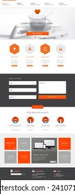 One Page Website Design Template. All In One Set For Website Design That Includes One Page Website Template