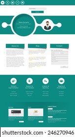 One page website design template. All in one set for website design that includes one page website templates.