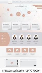 One page website design template. All in one set for website design that includes one page website template
