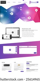 One page website design template. All in one set for website design that includes one page website templates,