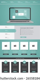 One page website design template. All in one set for website design that includes one page website template.