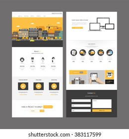 One page website design template. 