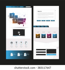 One page website design template. Vector Design.
