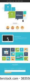 One page website design template. Vector Design.
