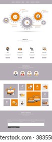 One page website design template. Vector 