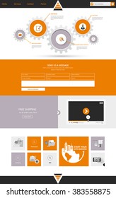 One page website design template. Vector 