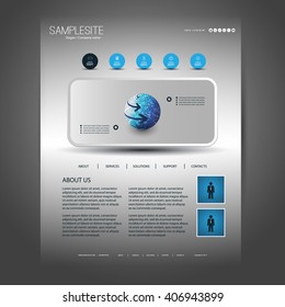 One Page Website Design Template for Your Business with Header Design Concept