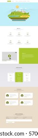 One Page Website Design Template in Professional Vector Design, 