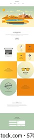 One Page Website Design Template in Professional Vector Design, 