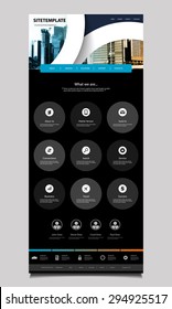One Page Website Design for Your Business with Skyscraper Background