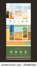 One Page Website Template with Blurred Background - Mosaics