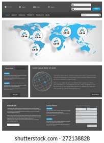 One Page Website Template, Creative Design
