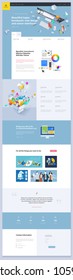 One page website template design. Vector illustration concept of web page design for website and mobile website development. Easy to edit and customize. 