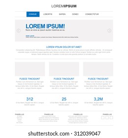One page website template design