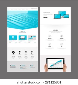 One Page Website Template and Header Designs