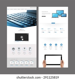 One Page Website Template and Header Designs