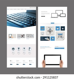 One Page Website Template and Header Designs
