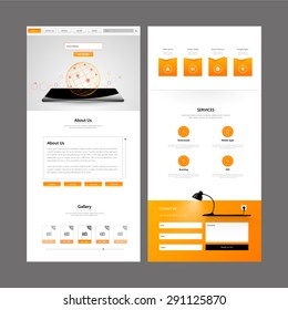 One Page Website Template and Header Designs