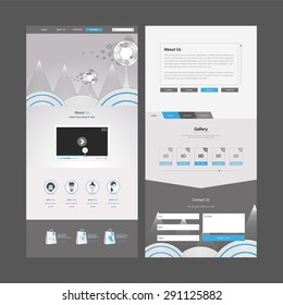 One Page Website Template and Header Designs