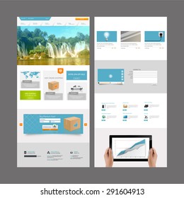 One Page Website Template and Header Designs.