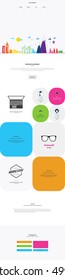 One page website template. Mobile friendly Vector. Smartphone compatible web design.