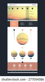 Plantilla de sitio web de una página con imagen de apertura en el diseño de encabezado