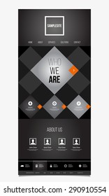 One Page Website Template with Unique Mosaic Design