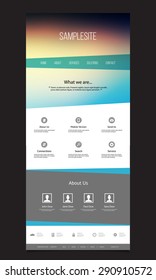 One Page Website Template with Unique Design
