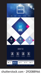 One Page Website Template with Unique Mosaic Design