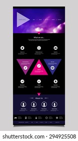 Plantilla de sitio web de una página con diseño único - Triángulos