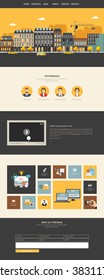 One page website template. Vector Design.
