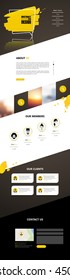 One Page Website Template Vector Eps10, Modern Web Design with flat UI elements, and abstract speech bubble. Ideal for Business layout