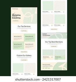 One page website ui template design