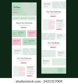 One page website ui template design